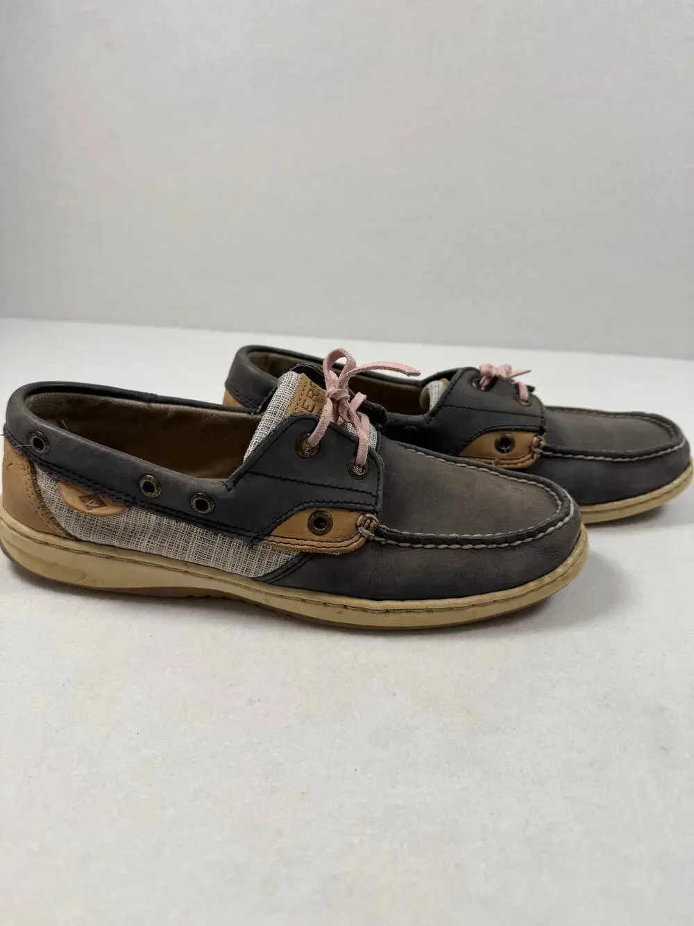 Sperry Women's Top Sider Boat Shoe Casual Comfort Gray Tan Pink 9M